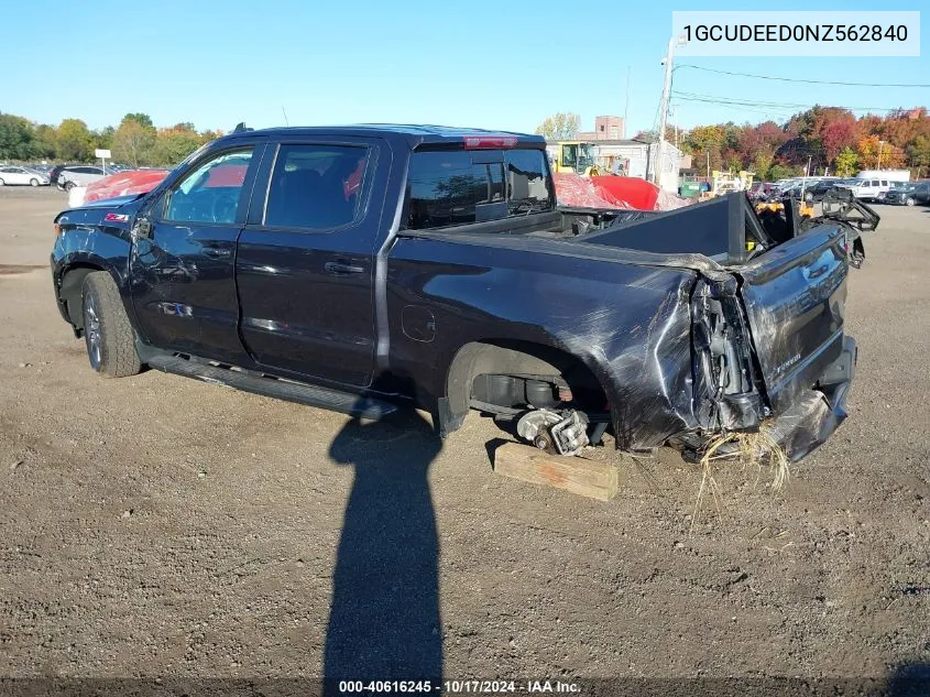 2022 Chevrolet Silverado 1500 4Wd Short Bed Rst VIN: 1GCUDEED0NZ562840 Lot: 40616245