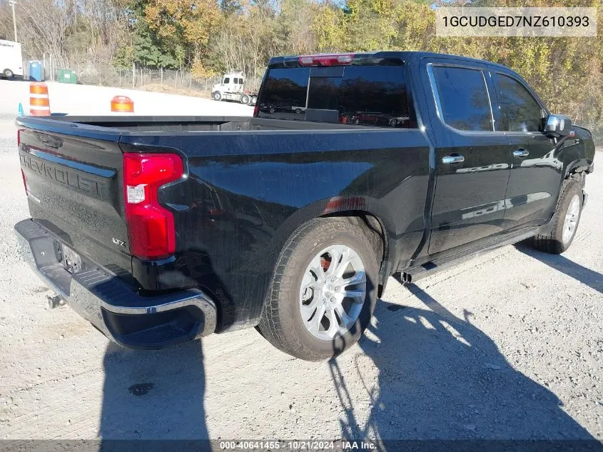 2022 Chevrolet Silverado 1500 4Wd Short Bed Ltz VIN: 1GCUDGED7NZ610393 Lot: 40641455