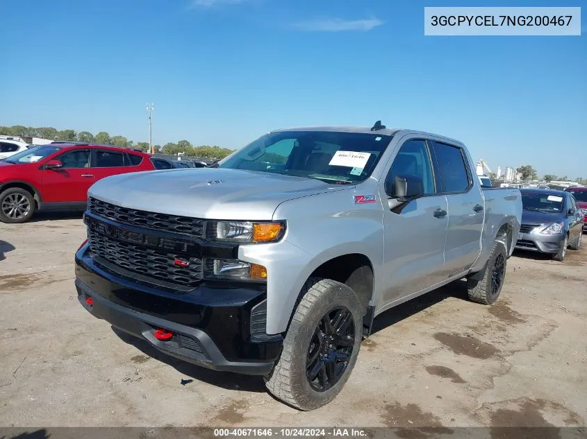 2022 Chevrolet Silverado Ltd K1500 Trail Boss Custom VIN: 3GCPYCEL7NG200467 Lot: 40671646