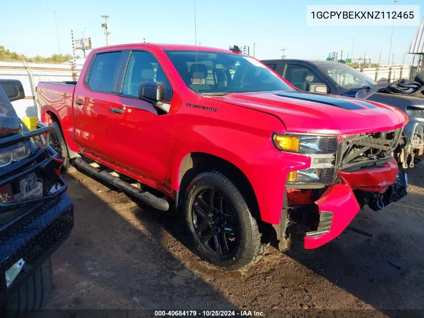 2022 Chevrolet Silverado 1500 Ltd 4Wd Short Bed Custom VIN: 1GCPYBEKXNZ112465 Lot: 40684179