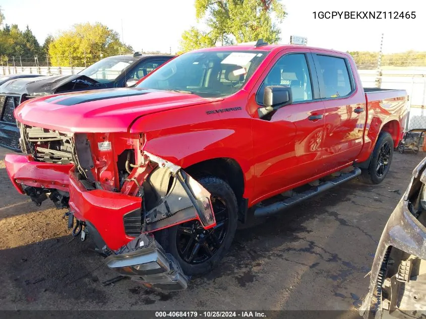 2022 Chevrolet Silverado 1500 Ltd 4Wd Short Bed Custom VIN: 1GCPYBEKXNZ112465 Lot: 40684179