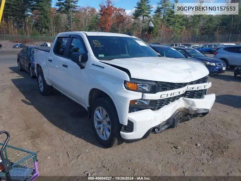 2022 Chevrolet Silverado 1500 Ltd 4Wd Short Bed Custom VIN: 3GCPYBEK1NG157553 Lot: 40694027