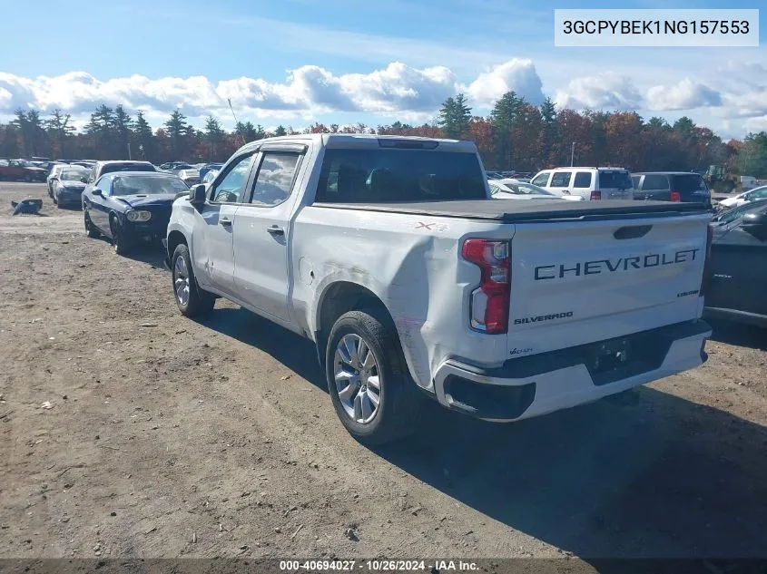 2022 Chevrolet Silverado 1500 Ltd 4Wd Short Bed Custom VIN: 3GCPYBEK1NG157553 Lot: 40694027