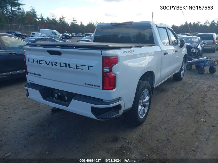 2022 Chevrolet Silverado 1500 Ltd 4Wd Short Bed Custom VIN: 3GCPYBEK1NG157553 Lot: 40694027