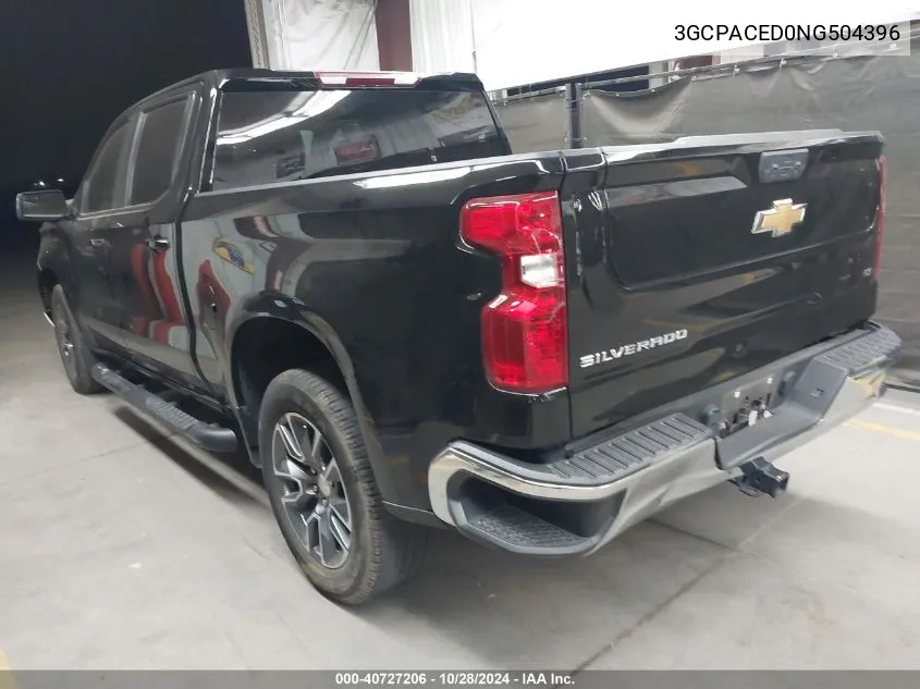 2022 Chevrolet Silverado 1500 2Wd Short Bed Lt VIN: 3GCPACED0NG504396 Lot: 40727206