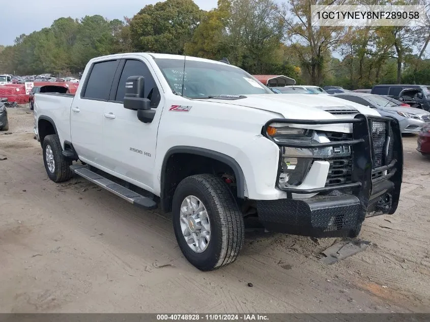 2022 Chevrolet Silverado 2500Hd 4Wd Standard Bed Lt VIN: 1GC1YNEY8NF289058 Lot: 40748928