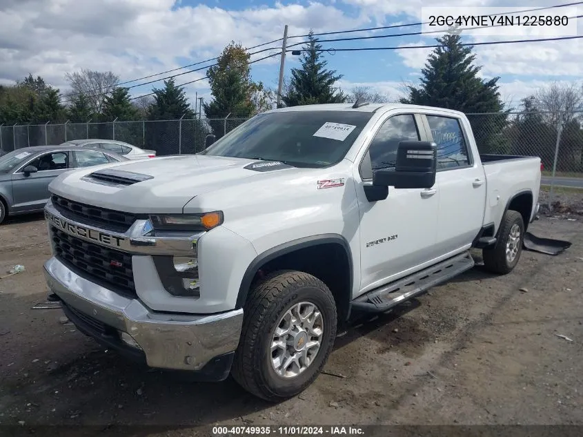 2022 Chevrolet Silverado 2500Hd 4Wd Standard Bed Lt VIN: 2GC4YNEY4N1225880 Lot: 40749935