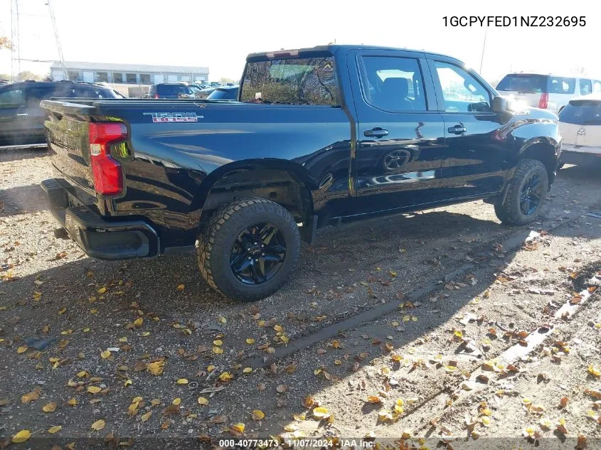 2022 Chevrolet Silverado 1500 Ltd 4Wd Short Bed Lt Trail Boss VIN: 1GCPYFED1NZ232695 Lot: 40773473