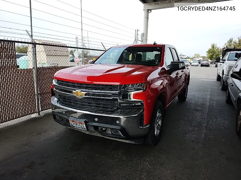 2022 Chevrolet Silverado Ltd K1500 Lt VIN: 1GCRYDED4NZ164745 Lot: 40775505