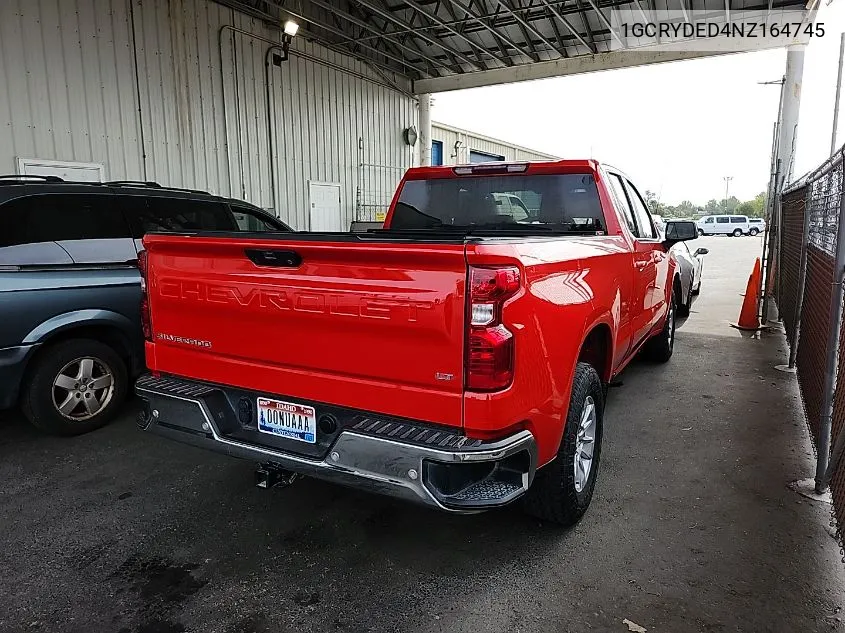 2022 Chevrolet Silverado Ltd K1500 Lt VIN: 1GCRYDED4NZ164745 Lot: 40775505