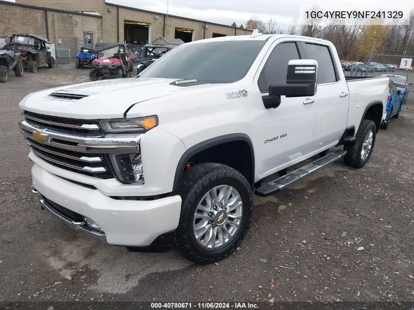 2022 Chevrolet Silverado 2500Hd 4Wd Standard Bed High Country VIN: 1GC4YREY9NF241329 Lot: 40780671