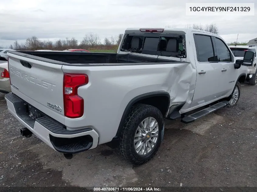 2022 Chevrolet Silverado 2500Hd 4Wd Standard Bed High Country VIN: 1GC4YREY9NF241329 Lot: 40780671