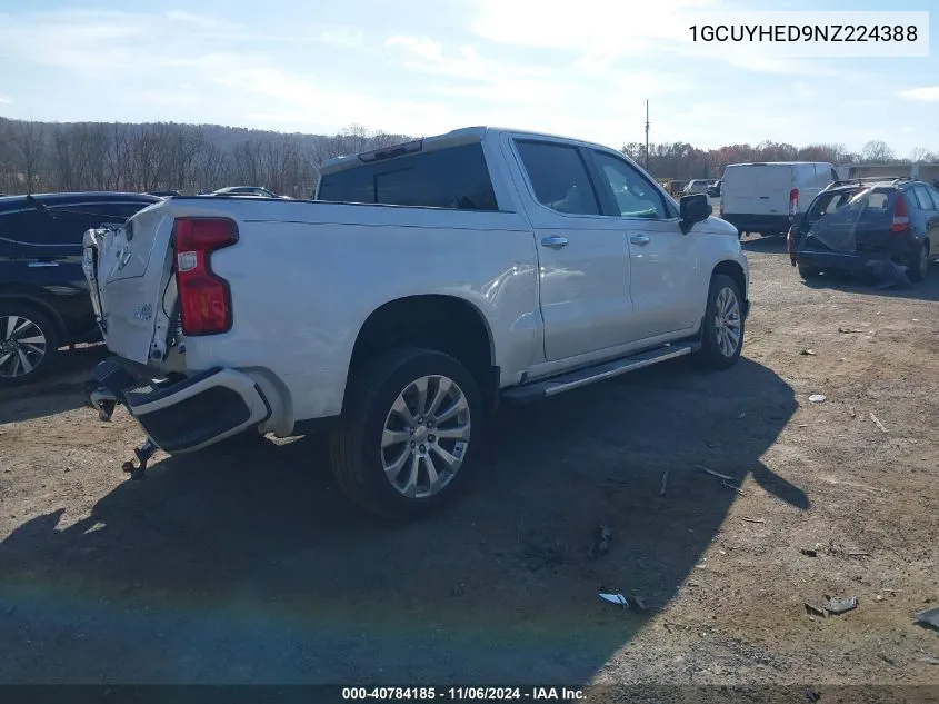 2022 Chevrolet Silverado 1500 Ltd 4Wd Short Bed High Country VIN: 1GCUYHED9NZ224388 Lot: 40784185