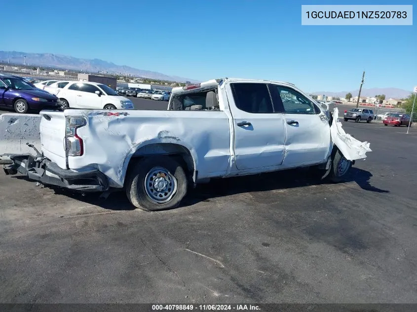 2022 Chevrolet Silverado 1500 4Wd Standard Bed Wt VIN: 1GCUDAED1NZ520783 Lot: 40798849