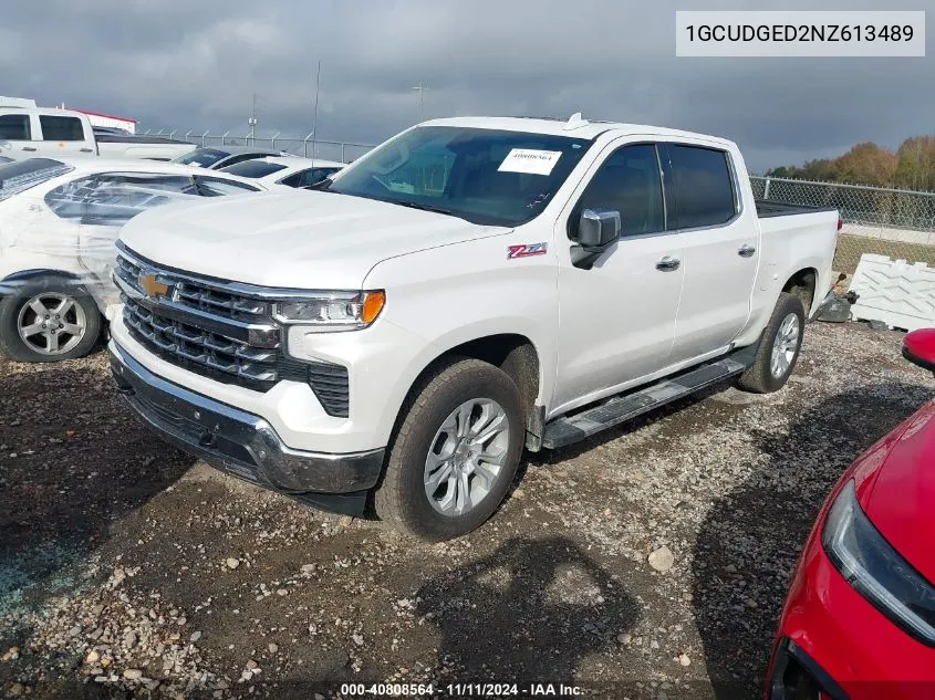 2022 Chevrolet Silverado K1500 Ltz VIN: 1GCUDGED2NZ613489 Lot: 40808564