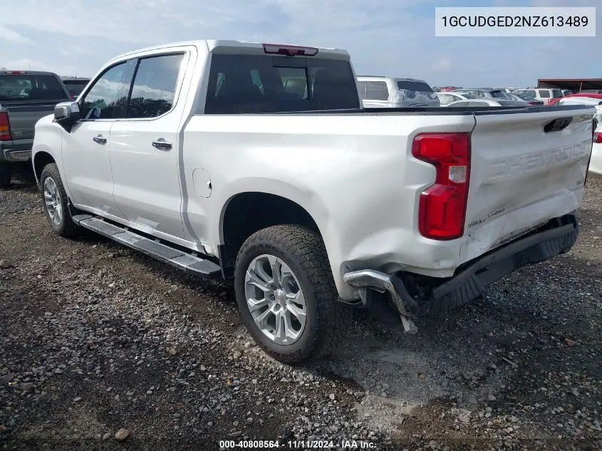 2022 Chevrolet Silverado K1500 Ltz VIN: 1GCUDGED2NZ613489 Lot: 40808564