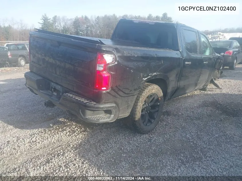 2022 Chevrolet Silverado 1500 Ltd 4Wd Short Bed Custom Trail Boss VIN: 1GCPYCEL0NZ102400 Lot: 40833563