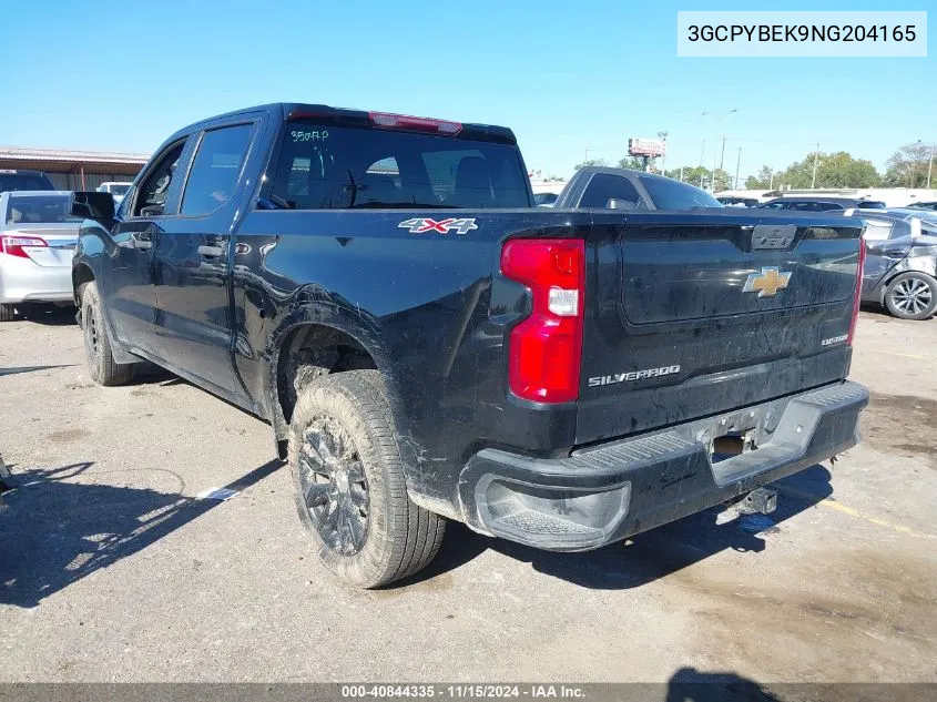 2022 Chevrolet Silverado 1500 Ltd 4Wd Short Bed Custom VIN: 3GCPYBEK9NG204165 Lot: 40844335