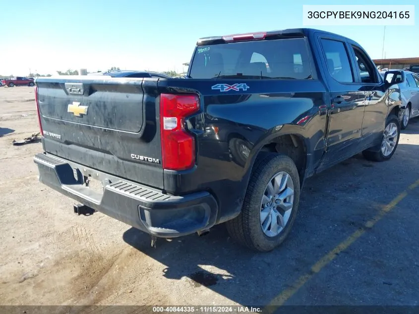 2022 Chevrolet Silverado 1500 Ltd 4Wd Short Bed Custom VIN: 3GCPYBEK9NG204165 Lot: 40844335