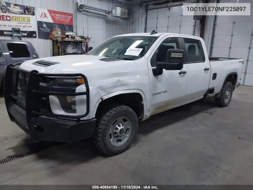 2022 Chevrolet Silverado 2500Hd 4Wd Long Bed Wt VIN: 1GC1YLE70NF225897 Lot: 40854198