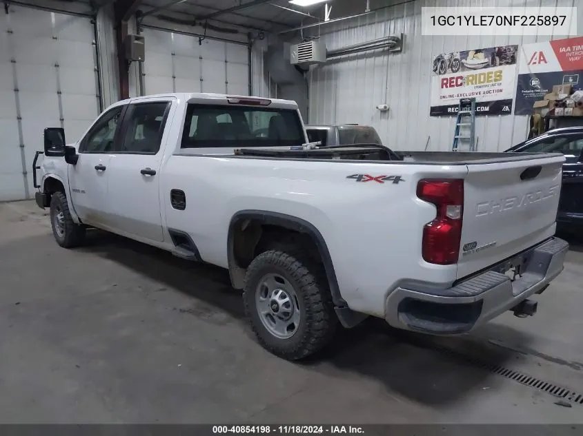 2022 Chevrolet Silverado 2500Hd 4Wd Long Bed Wt VIN: 1GC1YLE70NF225897 Lot: 40854198