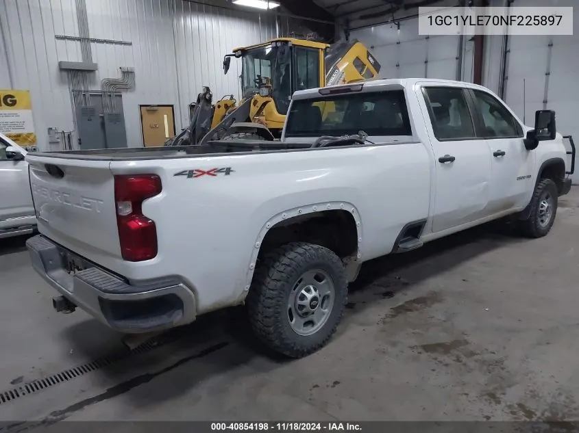 2022 Chevrolet Silverado 2500Hd 4Wd Long Bed Wt VIN: 1GC1YLE70NF225897 Lot: 40854198