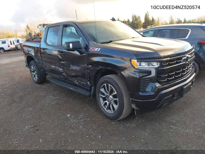 2022 Chevrolet Silverado 1500 4Wd Short Bed Rst VIN: 1GCUDEED4NZ520574 Lot: 40854443