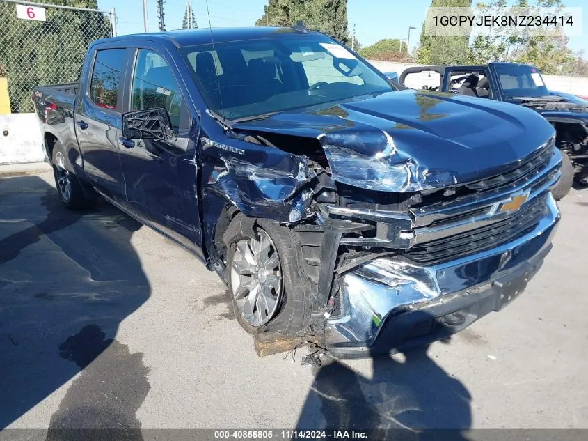 2022 Chevrolet Silverado 1500 Ltd 4Wd Short Bed Lt With 2Fl VIN: 1GCPYJEK8NZ234414 Lot: 40855805