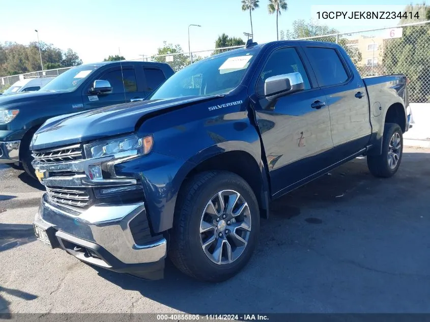 2022 Chevrolet Silverado 1500 Ltd 4Wd Short Bed Lt With 2Fl VIN: 1GCPYJEK8NZ234414 Lot: 40855805