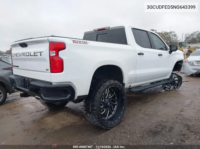 2022 Chevrolet Silverado 1500 4Wd Short Bed Lt Trail Boss VIN: 3GCUDFED5NG643399 Lot: 40867487