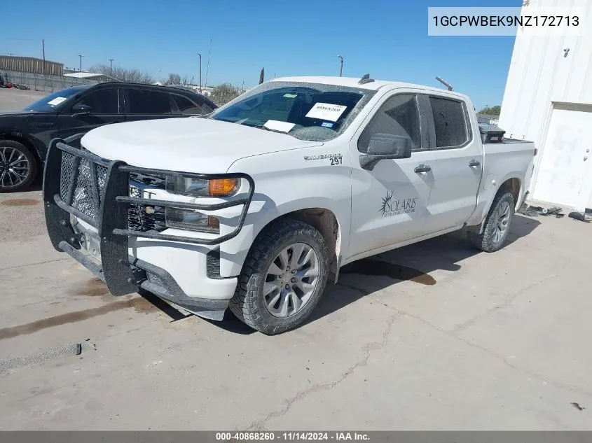 2022 Chevrolet Silverado 1500 Ltd 2Wd Short Bed Custom VIN: 1GCPWBEK9NZ172713 Lot: 40868260