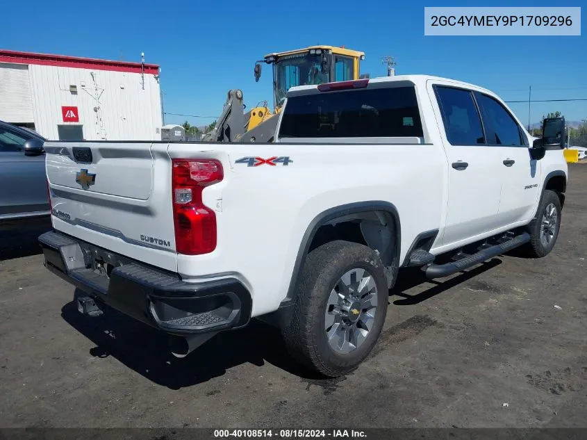 2023 Chevrolet Silverado 2500Hd K2500 Custom VIN: 2GC4YMEY9P1709296 Lot: 40550978