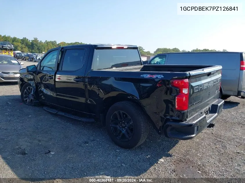 2023 Chevrolet Silverado 1500 4Wd Short Bed Custom VIN: 1GCPDBEK7PZ126841 Lot: 40368137