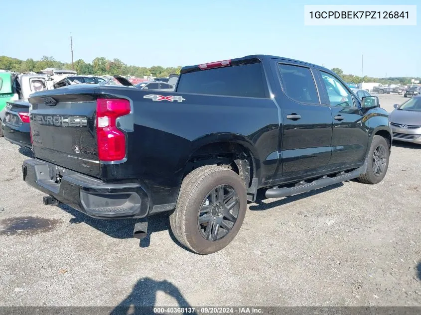 2023 Chevrolet Silverado 1500 4Wd Short Bed Custom VIN: 1GCPDBEK7PZ126841 Lot: 40368137