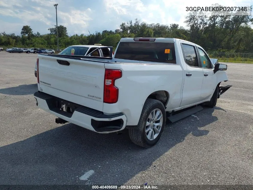 2023 Chevrolet Silverado 1500 2Wd Short Bed Custom VIN: 3GCPABEK0PG207348 Lot: 40409589