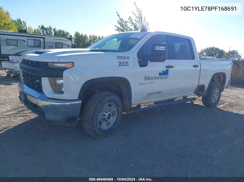 2023 Chevrolet Silverado 2500Hd 4Wd Standard Bed Wt VIN: 1GC1YLE78PF168691 Lot: 40448469