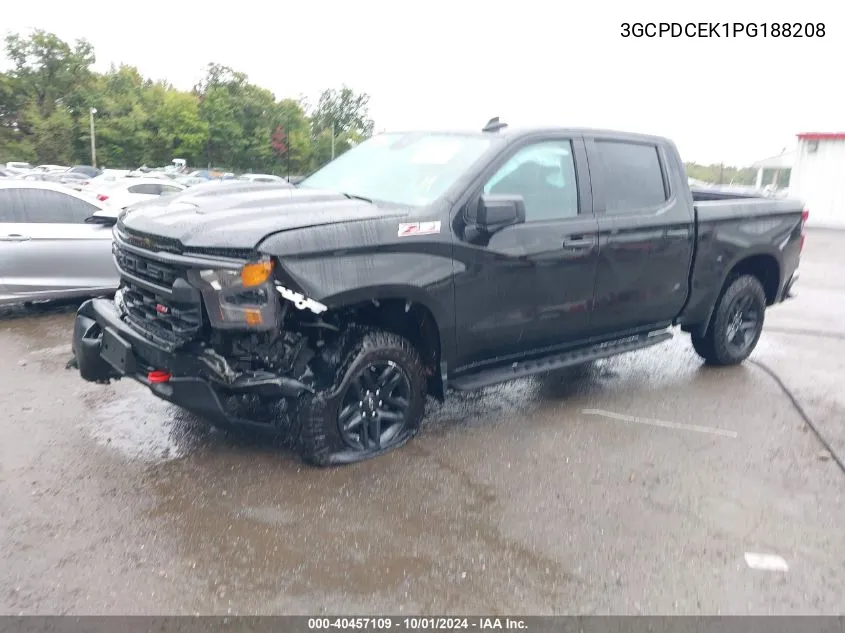 2023 Chevrolet Silverado 1500 4Wd Short Bed Custom Trail Boss VIN: 3GCPDCEK1PG188208 Lot: 40457109