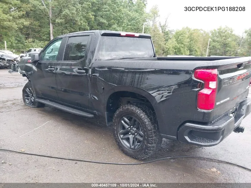 2023 Chevrolet Silverado 1500 4Wd Short Bed Custom Trail Boss VIN: 3GCPDCEK1PG188208 Lot: 40457109