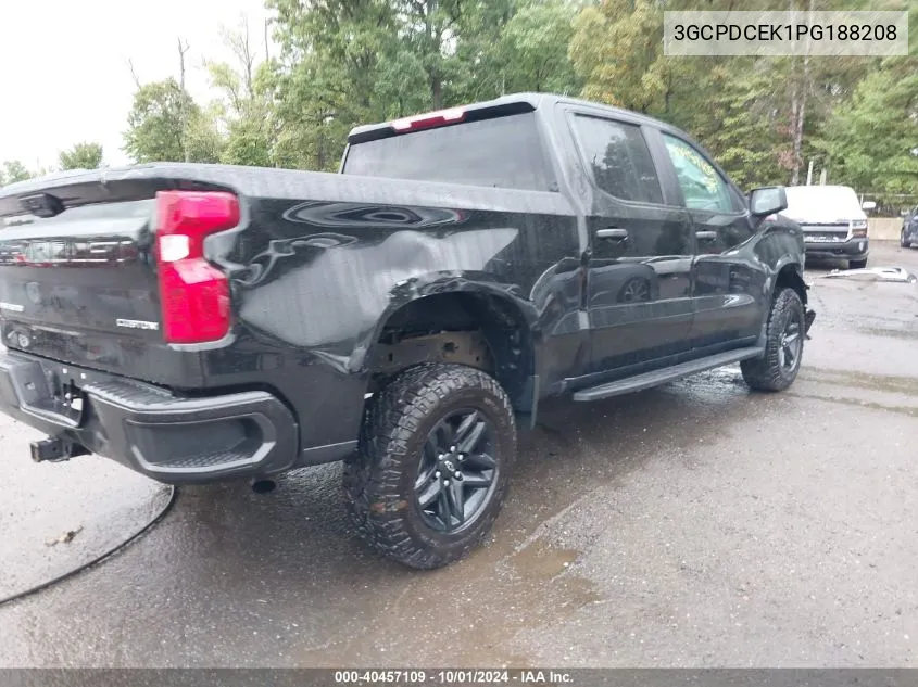 2023 Chevrolet Silverado 1500 4Wd Short Bed Custom Trail Boss VIN: 3GCPDCEK1PG188208 Lot: 40457109