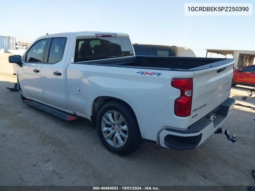 2023 Chevrolet Silverado K1500 Custom VIN: 1GCRDBEK5PZ250390 Lot: 40484003