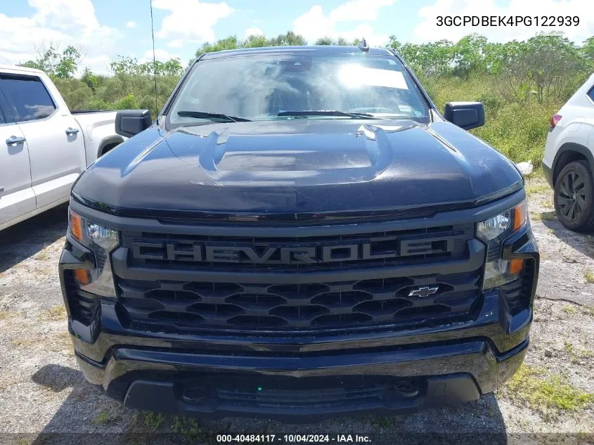 2023 Chevrolet Silverado 1500 4Wd Short Bed Custom VIN: 3GCPDBEK4PG122939 Lot: 40484117