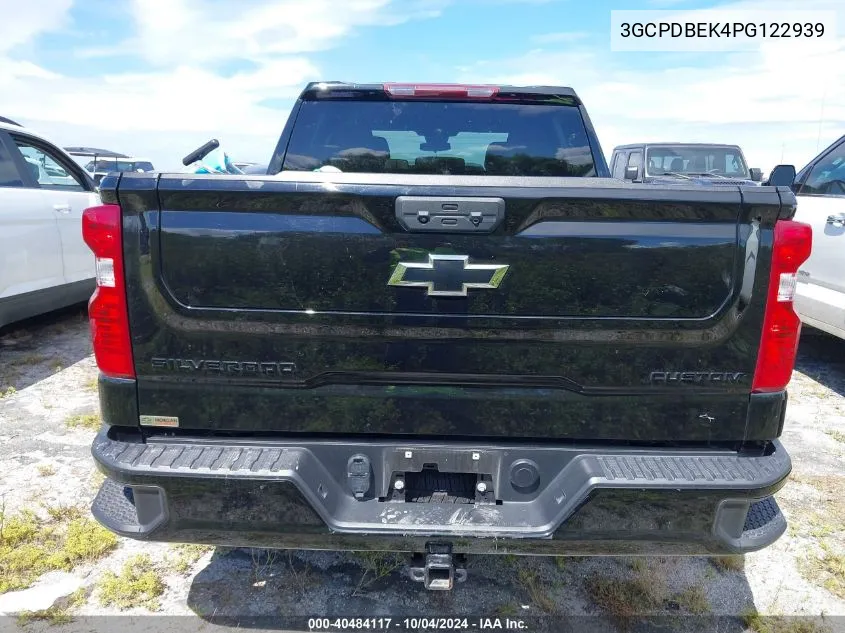 2023 Chevrolet Silverado 1500 4Wd Short Bed Custom VIN: 3GCPDBEK4PG122939 Lot: 40484117