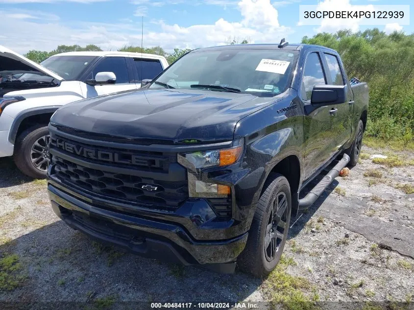 2023 Chevrolet Silverado 1500 4Wd Short Bed Custom VIN: 3GCPDBEK4PG122939 Lot: 40484117