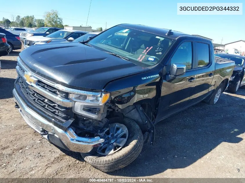 2023 Chevrolet Silverado 1500 4Wd Standard Bed Lt VIN: 3GCUDDED2PG344332 Lot: 40484797