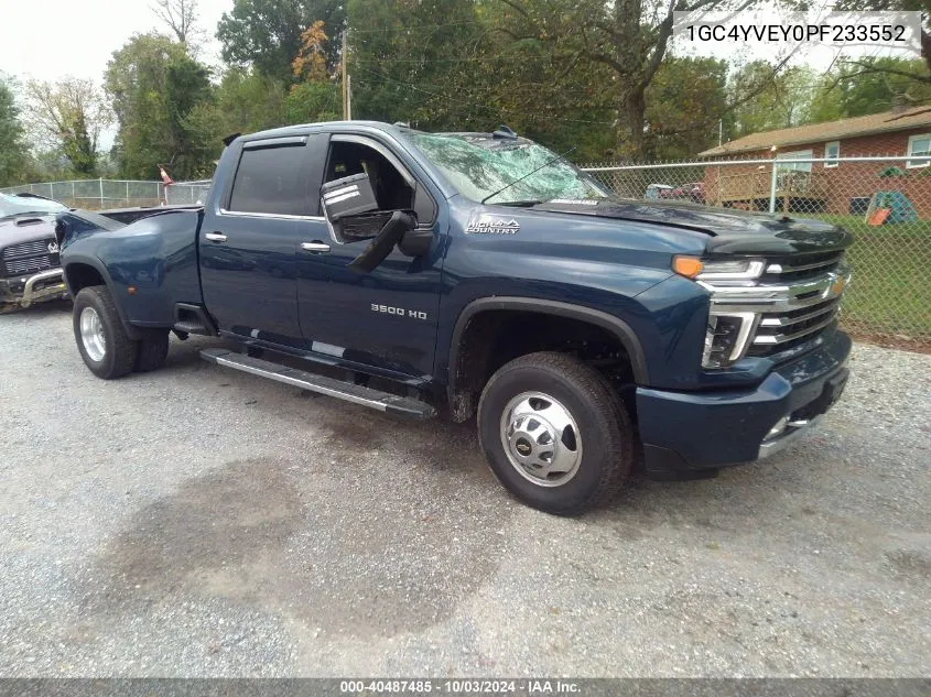 2023 Chevrolet Silverado 3500Hd 4Wd Long Bed High Country VIN: 1GC4YVEY0PF233552 Lot: 40487485