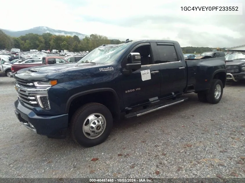 2023 Chevrolet Silverado 3500Hd 4Wd Long Bed High Country VIN: 1GC4YVEY0PF233552 Lot: 40487485