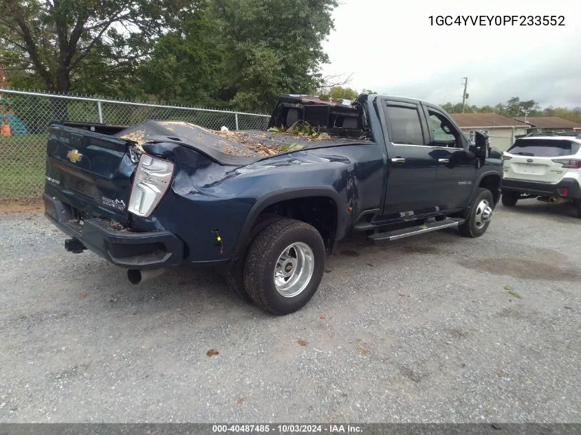 2023 Chevrolet Silverado 3500Hd 4Wd Long Bed High Country VIN: 1GC4YVEY0PF233552 Lot: 40487485