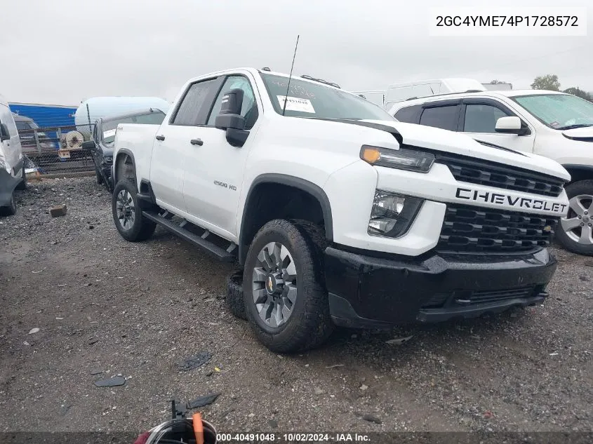 2023 Chevrolet Silverado 2500Hd 4Wd Standard Bed Custom VIN: 2GC4YME74P1728572 Lot: 40491048