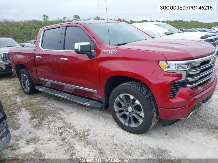 2023 Chevrolet Silverado K1500 High Country VIN: 3GCUDJED7PG146215 Lot: 40504743