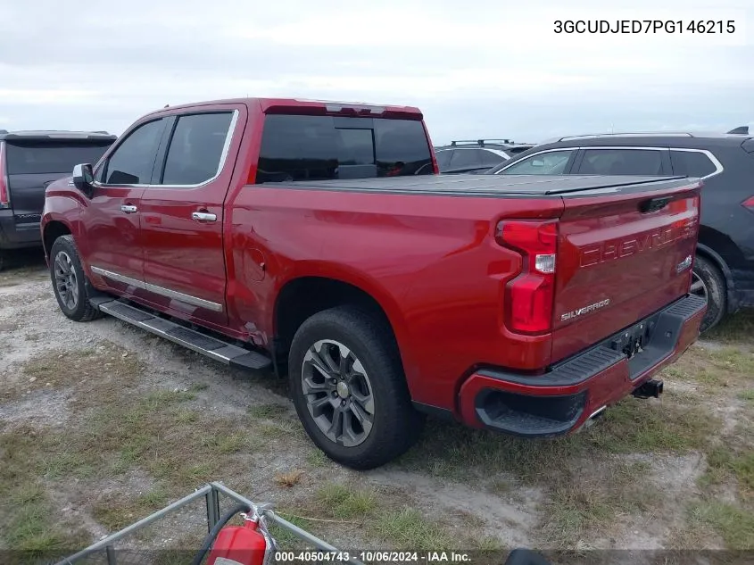 2023 Chevrolet Silverado K1500 High Country VIN: 3GCUDJED7PG146215 Lot: 40504743